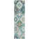 Machine Washable Indoor/Outdoor Xhevrie Teal Rug