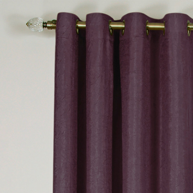 Elmwood Blackout Curtain Single Panel, Aubergine, 50" W x 84" L, Polyester
