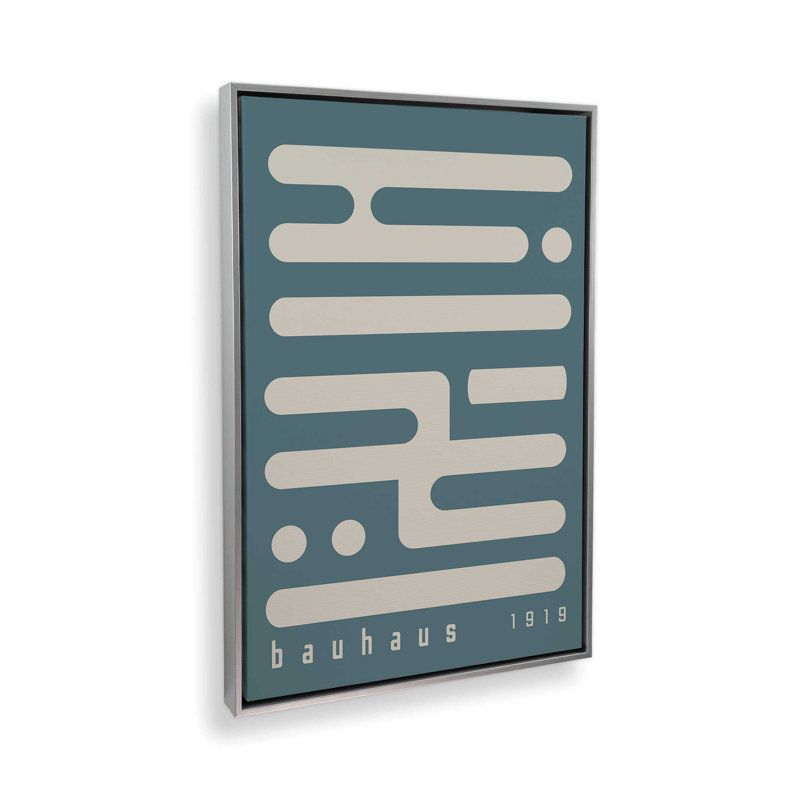 Tempête bleue Bauhaus, circuit imprimé minimaliste II , H 18,75 po x l 12,75 po, Chrome poli