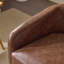 Fauteuil d'appoint pivotant brun Pu