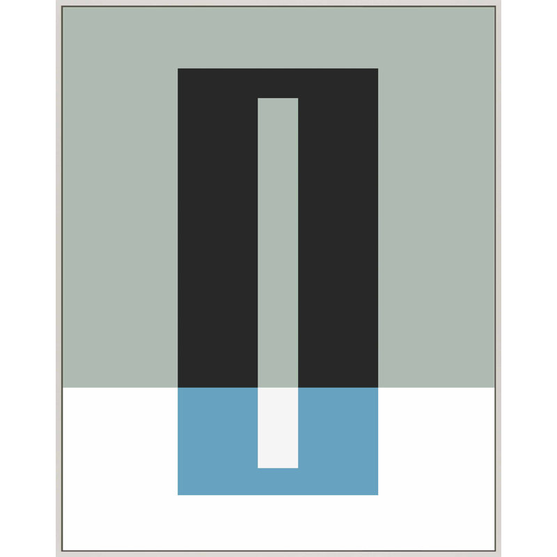 Bit Of Blue by Jacques Pilon, 50" H x 40" W, White Framed Canvas