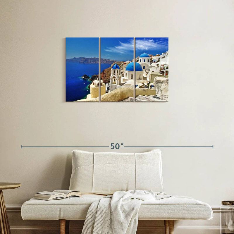 Kavia Santorini Cliffside Caldera, H 20 po x l 33 po