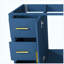 Armoire de meuble-lavabo 42 po, armoire de rangement autoportante avec 2 portes doubles à fermeture en douceur et 9 tiroirs à coulissement lisse, pour la salle de bain