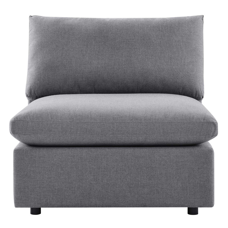 Modway Commix Sunbrella Outdoor Patio Armless Chair, Sunbrella Gray