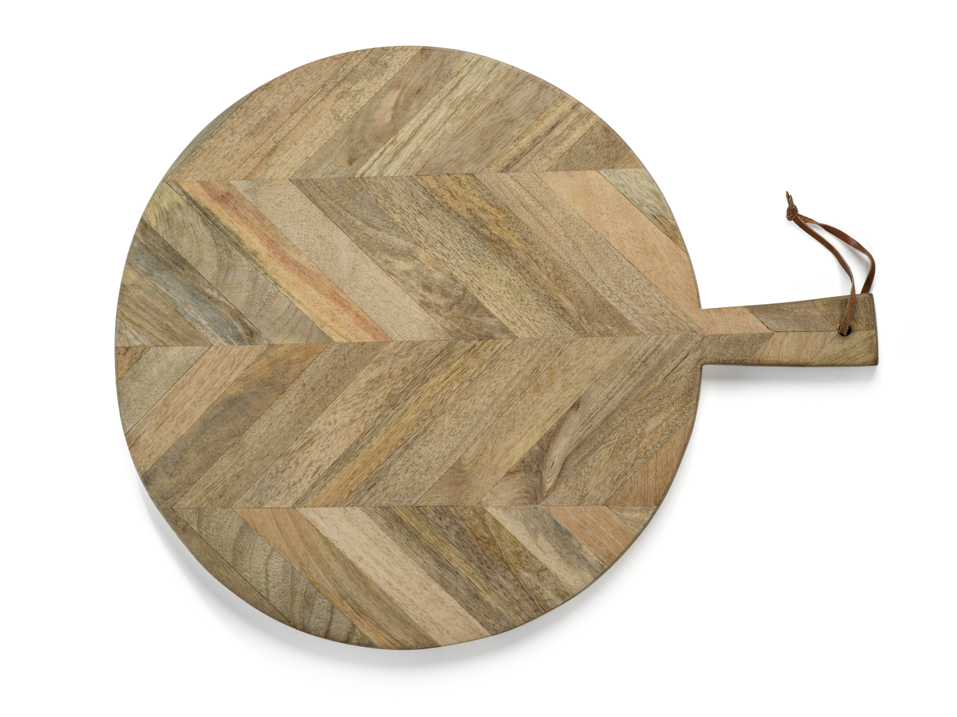 Herringbone Wood Round Board