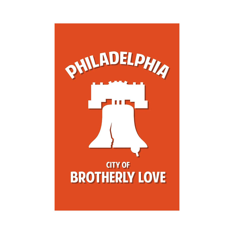 City Of Brotherly Love by Benton Park Prints - Wrapped Canvas Gallery-Wrapped Canvas Giclée, 152.5 cm H x 101.5 cm W