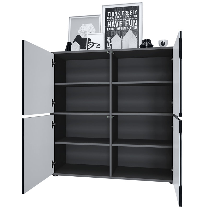 Mccafferty 104cm Sideboard, Black Matt/White Matt