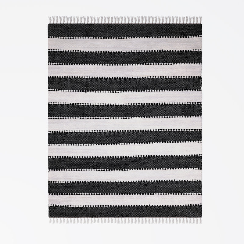 Chindi Renova, recycled materials Rug, Rectangular 140 x 200cm, Black