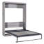 Structure de lit escamotable pleine grandeur avec lit escamotable gris-329850094