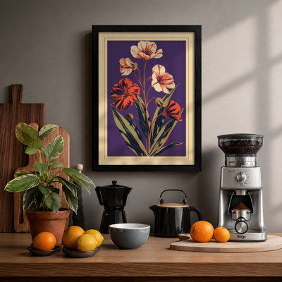 Carnation Cluster Botanical - Framed Print