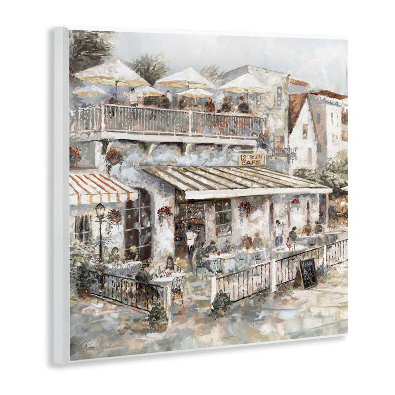  Town Café Patio Wall Plaque Art by Ruane Manning