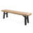 Wood Bench With Graceful Slat Panels And Weather Resistance Gorgeous To Feature