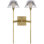 Waterford Blaze 19" 2 Light Tail Sconce with Clear Crystal
