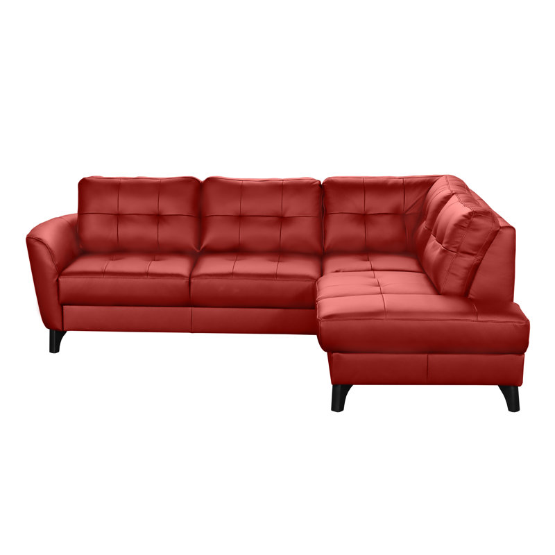 Hunnewell Sleeper Corner Sofa, Right Hand Facing, Red