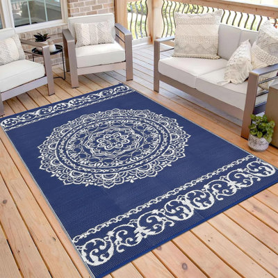 Tapis d'extérieur imperméable et réversible pour l'extérieur