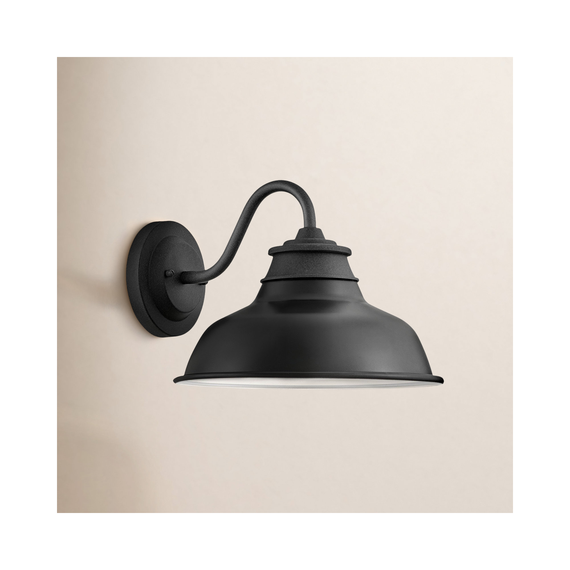 Marselia Single Light Bell Outdoor Aluminum Wall Light, Aged Zinc