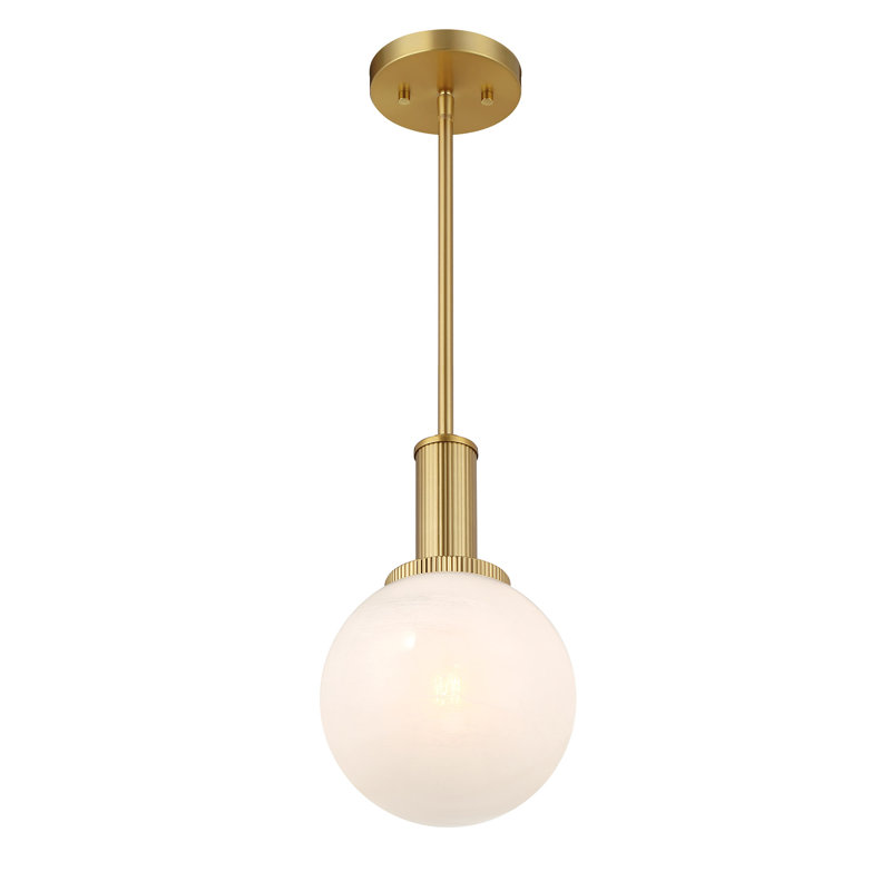 Edmiston 1-Light Pendant in Brass, Brass