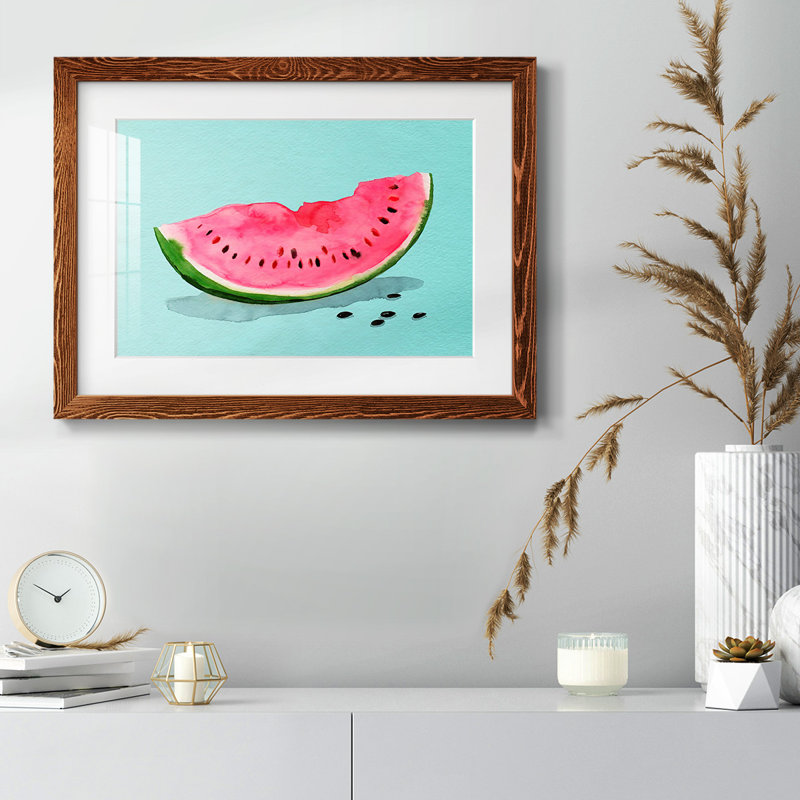 Summer Watermelon II, reproduction d'art encadrée, Érable, H 28 po x l 42 po