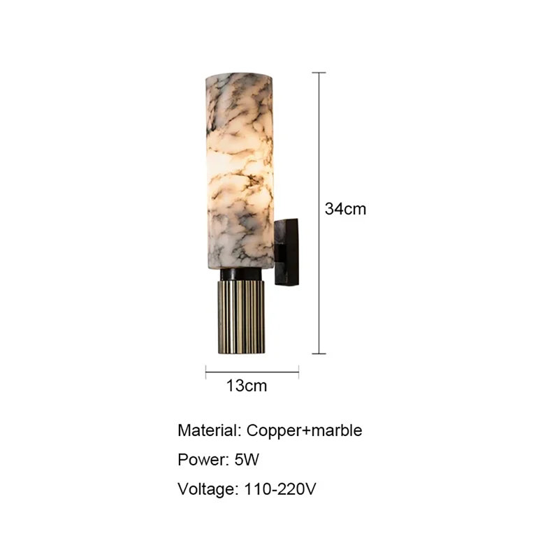 Natural Marble Wall Lamp
