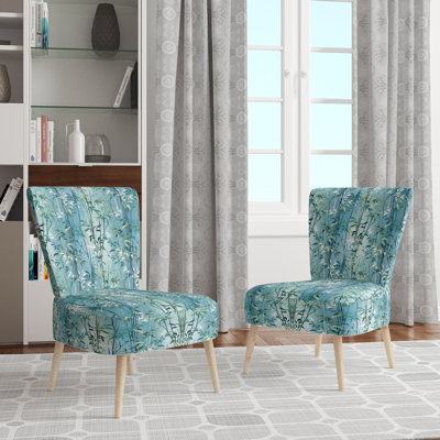 Natures Botanical Ferns Jungle Harmony - Chaise d'appoint rembourrée scandinave, chaise d'appoint Botanical Nature