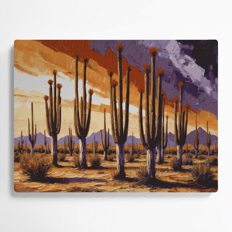 «Southwestern Plants Ocotillo», art mural brun en métal 171, H 11 po x l 14 po