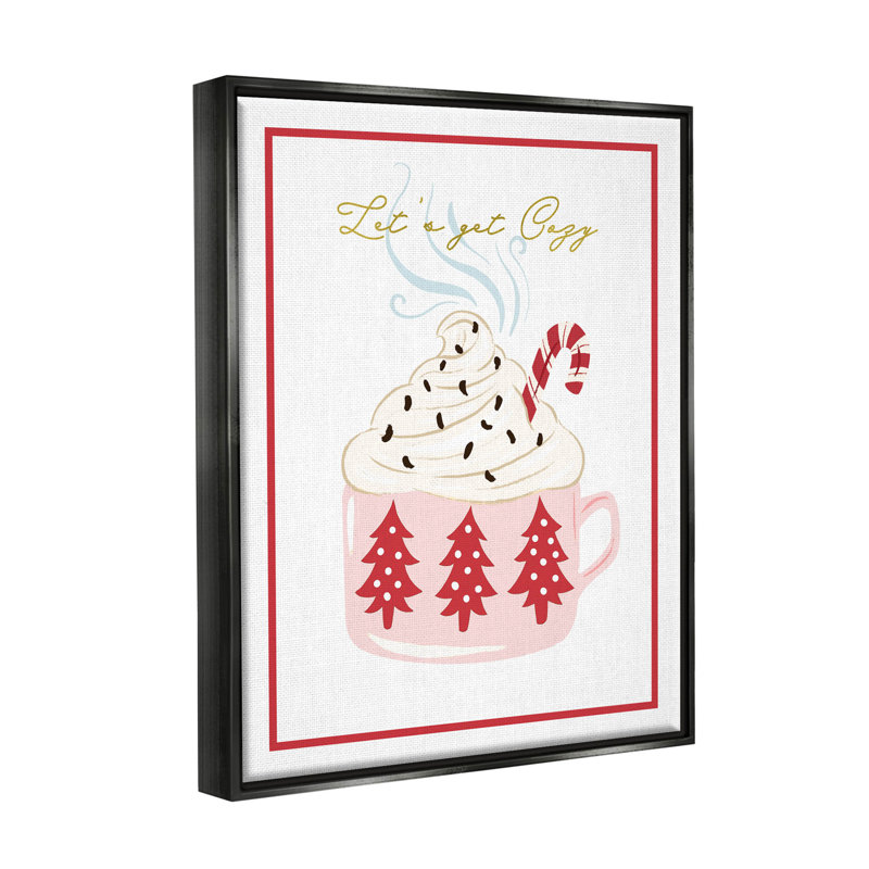 «Let's Get Cozy Pink Cocoa» par The samedi Evening Post - impression sur bois, H 31 po x l 25 po x P 1,7 po