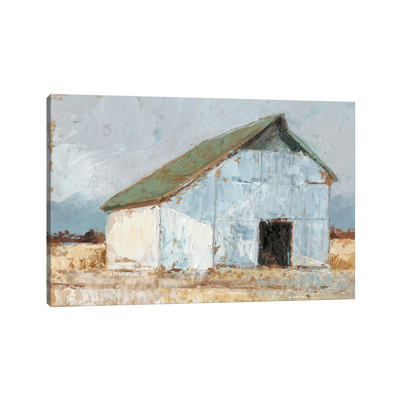 Whitewashed Barn I by Ethan Harper - Gallery-Wrapped Canvas Giclée on Canvas, 30.48 cm H x 45.72 cm W, Canvas