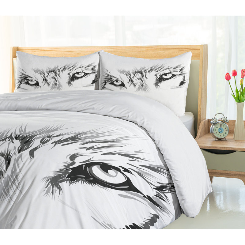 Tattoo Rustic Polyester Duvet Cover, Queen