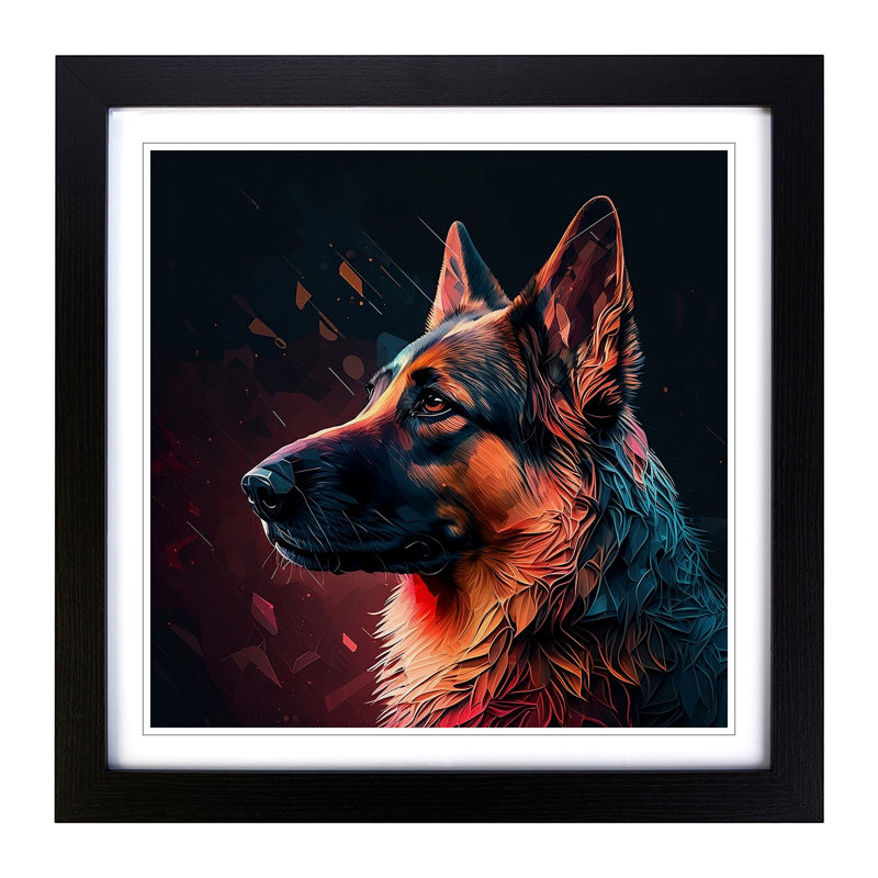 Single Picture Frame Print on Wood, Black