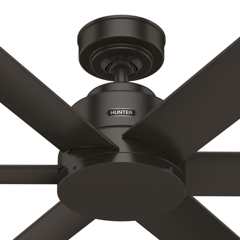 44" Kennicott 6 - Blade Modern Outdoor / Indoor Ceiling Fan with Wall Control, Premier Bronze