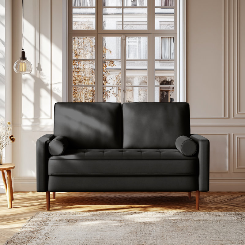 Velvet Lounge Sofa Seats 3, Highly Resilient And Comfortable Design, Comes With 2 Pillows, Suitable For A Variety Of Home Spaces