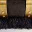 Ostrich Fluff Lounge Chair - Black / Black