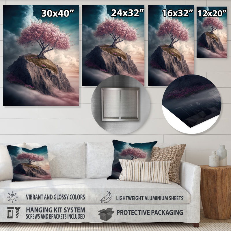 Plants & Flowers Wall Decor on Metal, 40" H x 30" W x 1" D