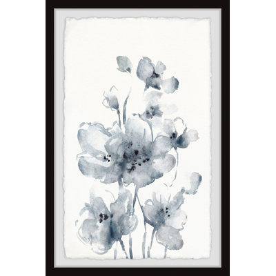 «Melting White Poppies», reproduction encadrée