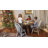 Round Dining Room Table for 4-6, 47" Wood Kitchen Table with Sturdy Base, Farmhouse Circle Dinner Table for Living Room, Apartment, 4 Strong Legs, Only Table, Black-449462266