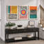 «Abstract Vibrant Color Blocks Mid-Century Multicolor Color Block Shape Abstract Geometric», ensemble de 3 impressions sur toile flottante-75849580-124478666