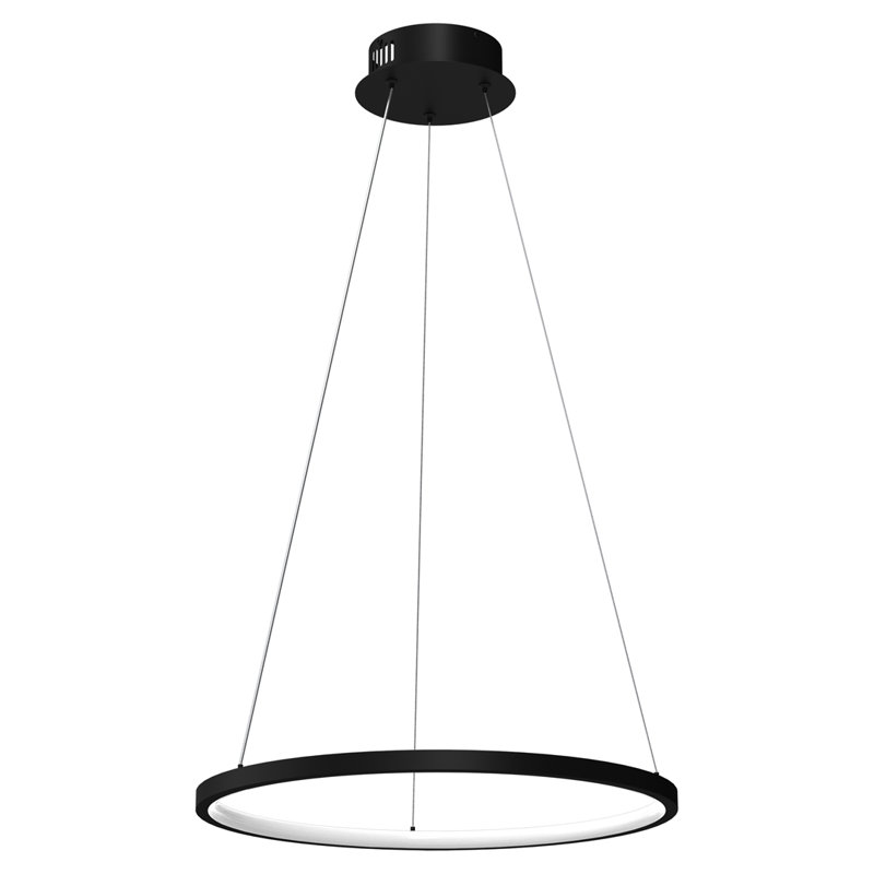 Bradstreet 1 - Light LED Drum Pendant, Black