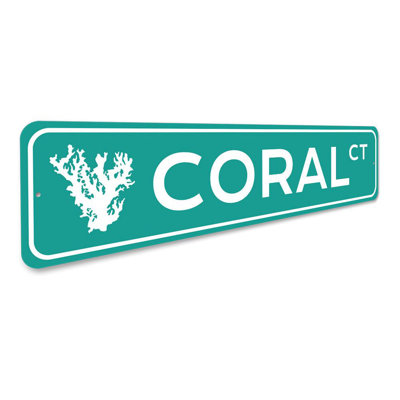 Coral Beach Street Aluminum Sign