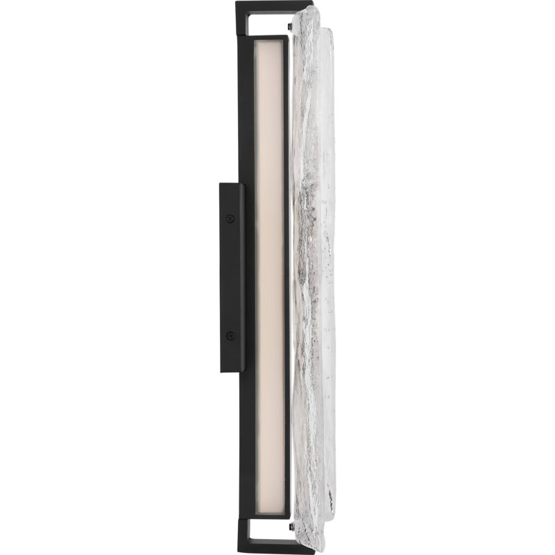Applique murale à DEL rustique Scott Living Briggs 21 po 3000K en noir texturé, 21