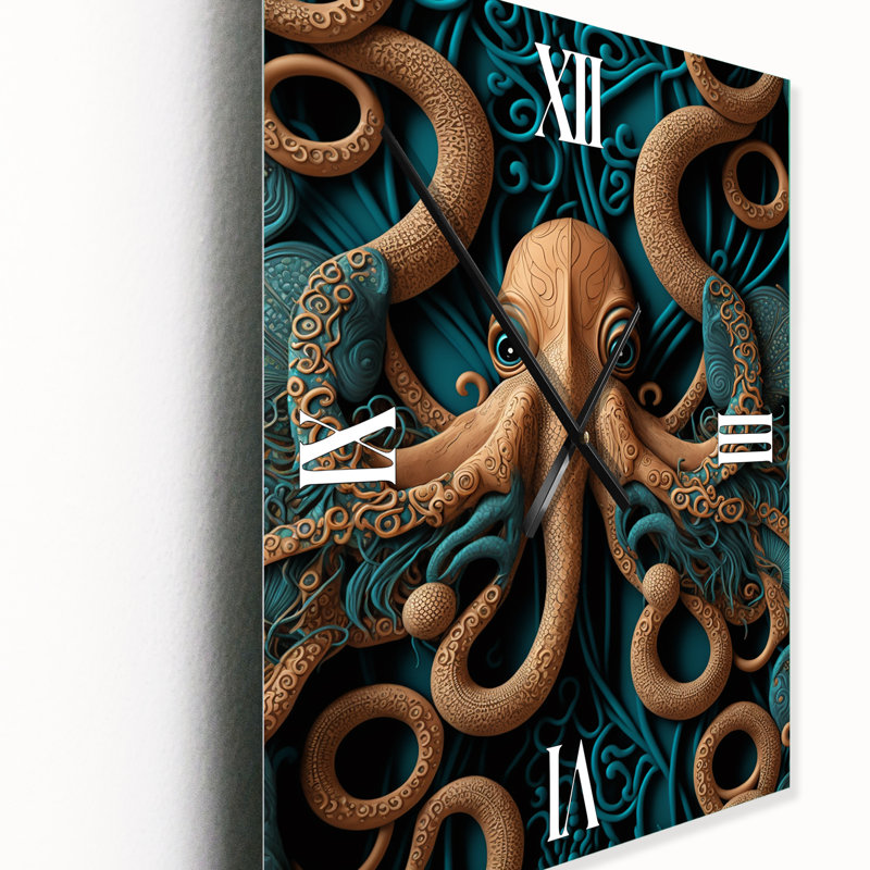 Horloges murales Jerricha - Animal Octopus, Grand