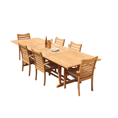 Outdoor 9 - Piece Teak Dining Set