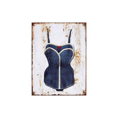 Décoration murale rétro en métal Swimsuit