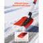 Snow Shovel for Driveway, 9 in Foldable Snow Shovel with D-shaped Handle, , 36-40 in Adjustable, Lightweight Aluminum Alloy Snows Removal Tool, Reduce Back Strains for Garden Car Camping