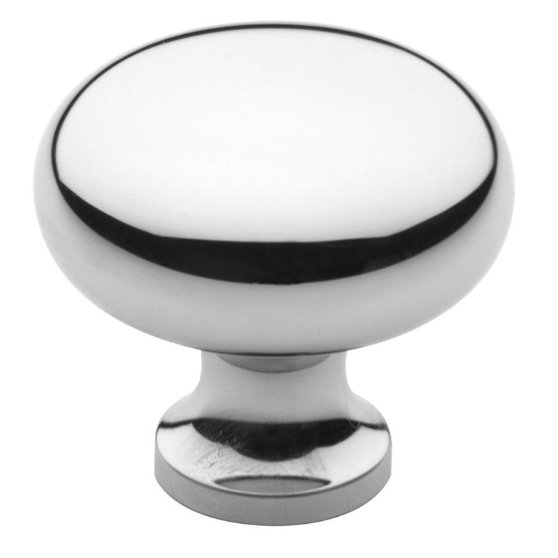 Round 1 1/4" Diameter Mushroom Knob, Chrome