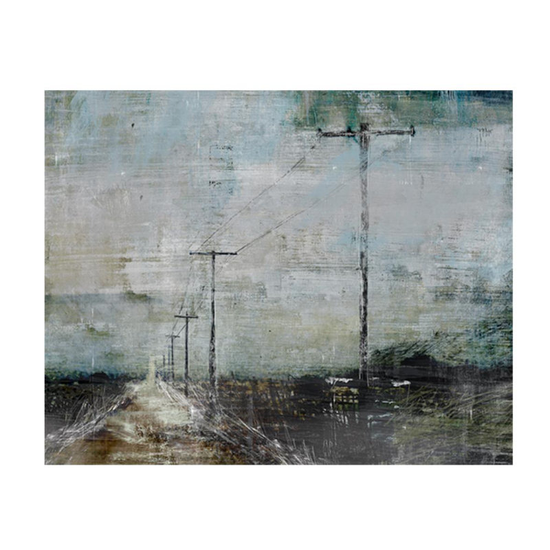 «Lonesome Traveller» par Sofia Fox - Peinture, H 30 po x l 40 po x 1,5 po, Extérieur