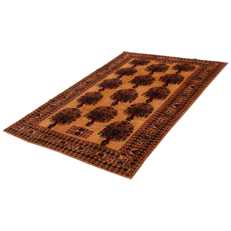 Tapis brun clair 6 pi 9 po x 9 pi 6 po Teimani