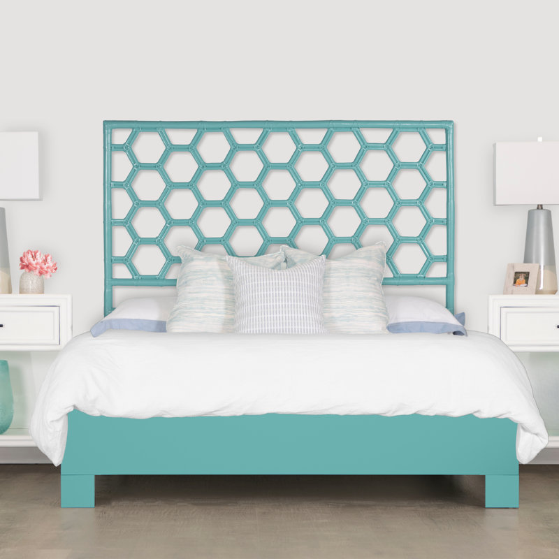 Lit plateforme Honeycomb, Gris clair, Simple