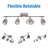 4-Light Track Light, Brushed Nickel Fixed Track Rail with Cylinder Head and Gu10 Bulb