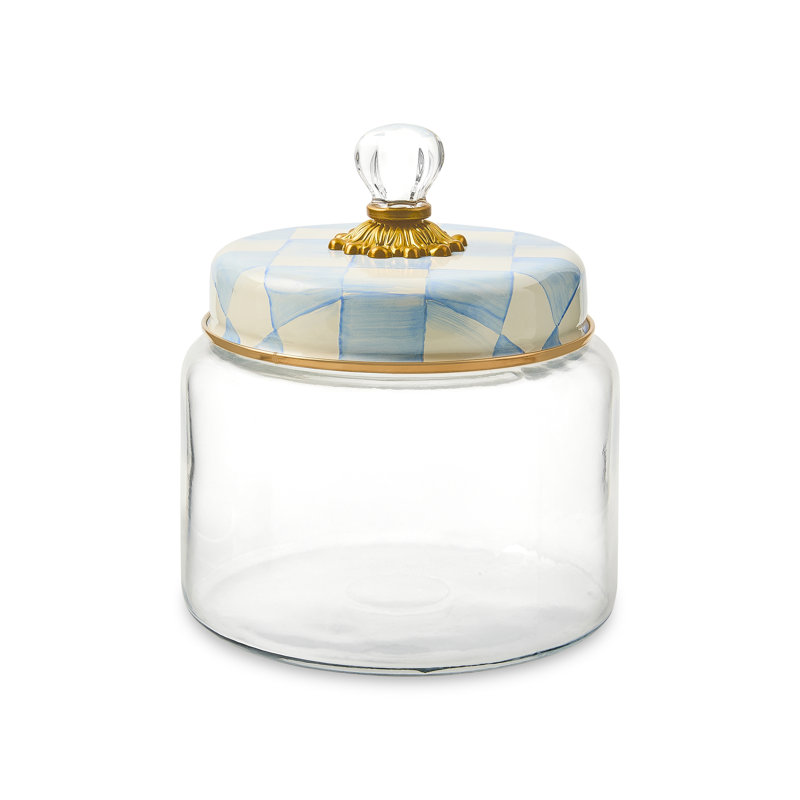 Sky Check Kitchen Canister, 64 oz