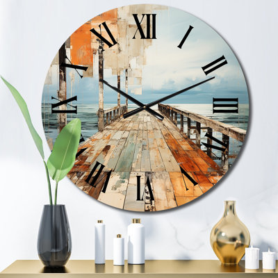 Horloge murale en métal Biannca
